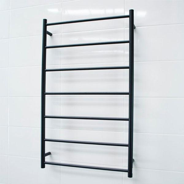 Radiant Round 7 Bar Non-Heated Rail 700mmx1130mm Matte Black