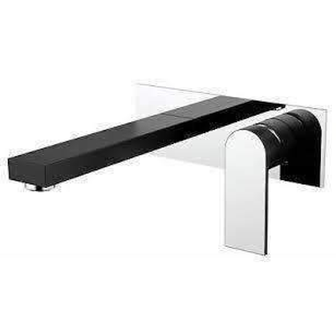 Millennium Kiato Wall Basin Set Chrome/Black Trim