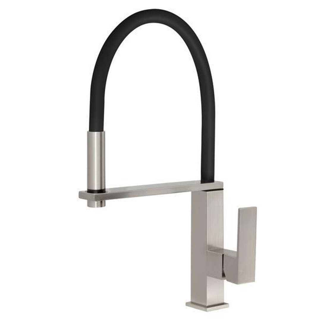 Phoenix Vezz Flexible Hose Sink Mixer (Square)-Brushed Nickel