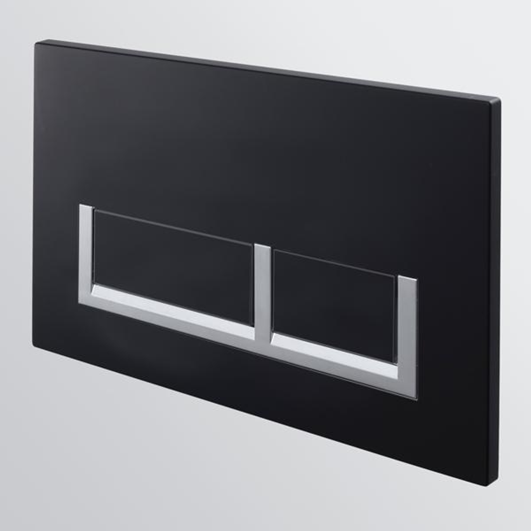 Seima Flush Plate Square Matte Black Sto-B400-B