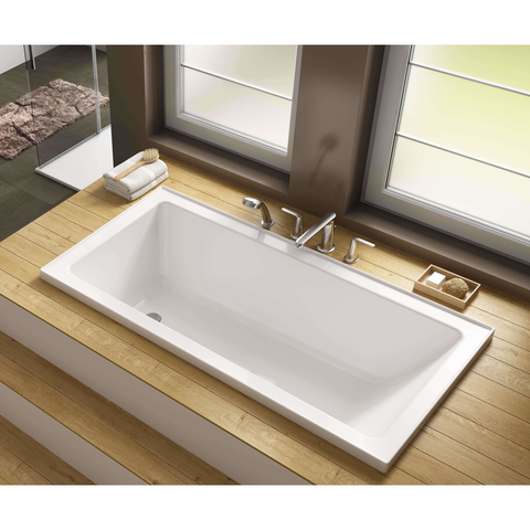 Oceano Louve Inset Bath 1800 X 800 X 490 White