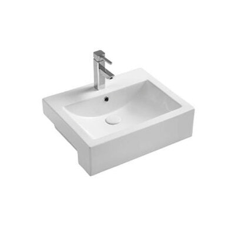 Bnk Naga Apb-04531-Wh Semi Recessed Basin 530 X 425 X 155mm Gloss White