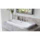 V+A Lario 100 Solo Recessed Basin Internal Overflow No Th Quarrycast White