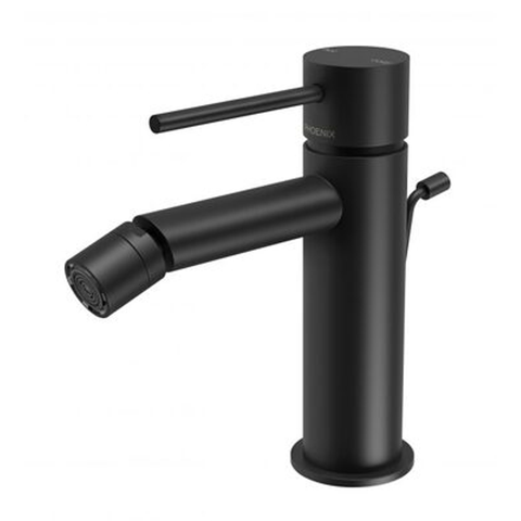 Phoenix Vivid Slimline Bidet Mixer with Pop up Waste | Matte Black |