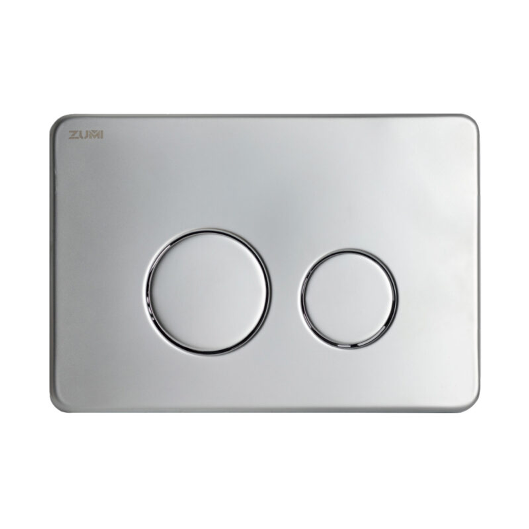 Zumi Java In Wall Toilet Package Satin Chrome Flush Plate