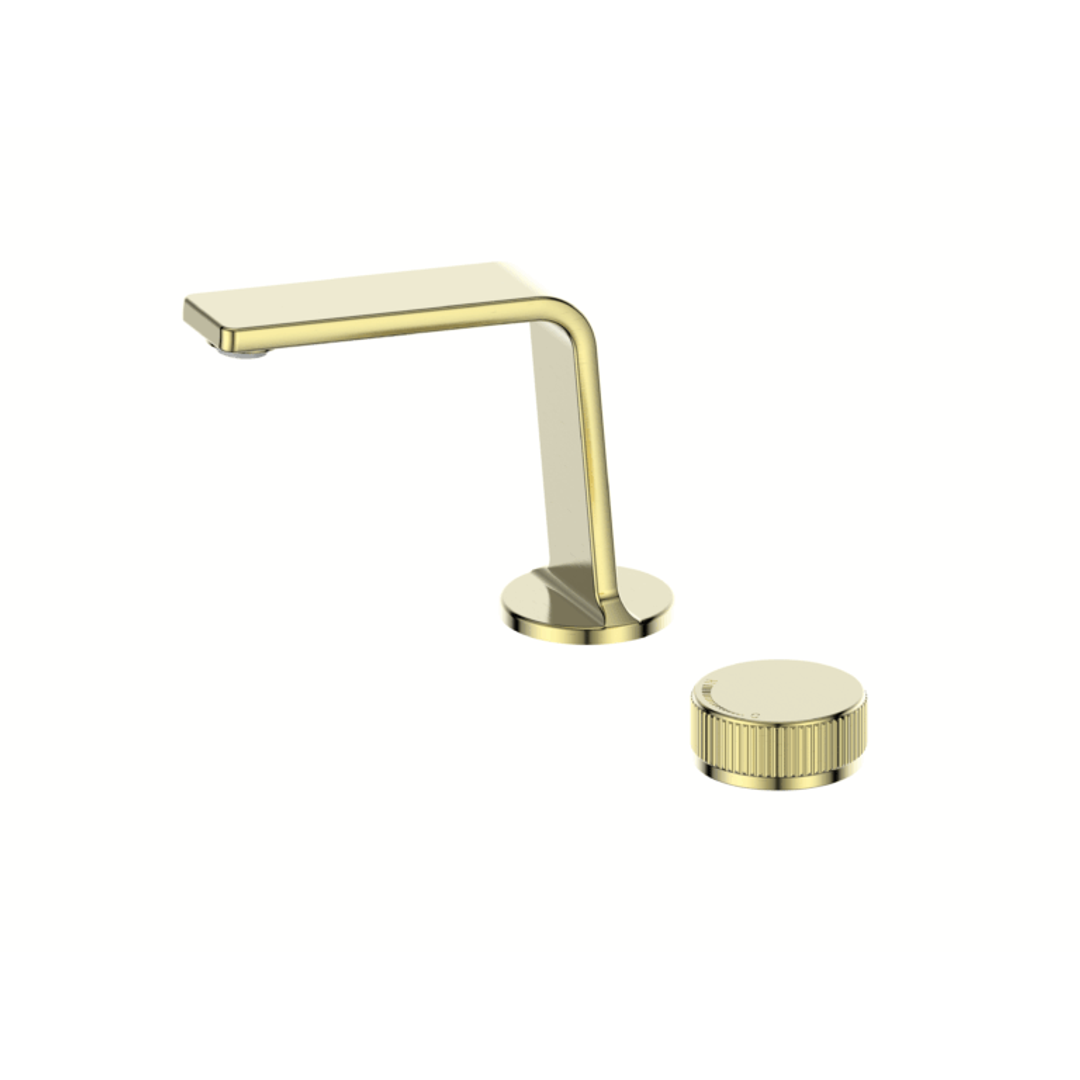 Greens Venza Two Hole Deck Mounted Basin Mixer Pvd Brushed Brass