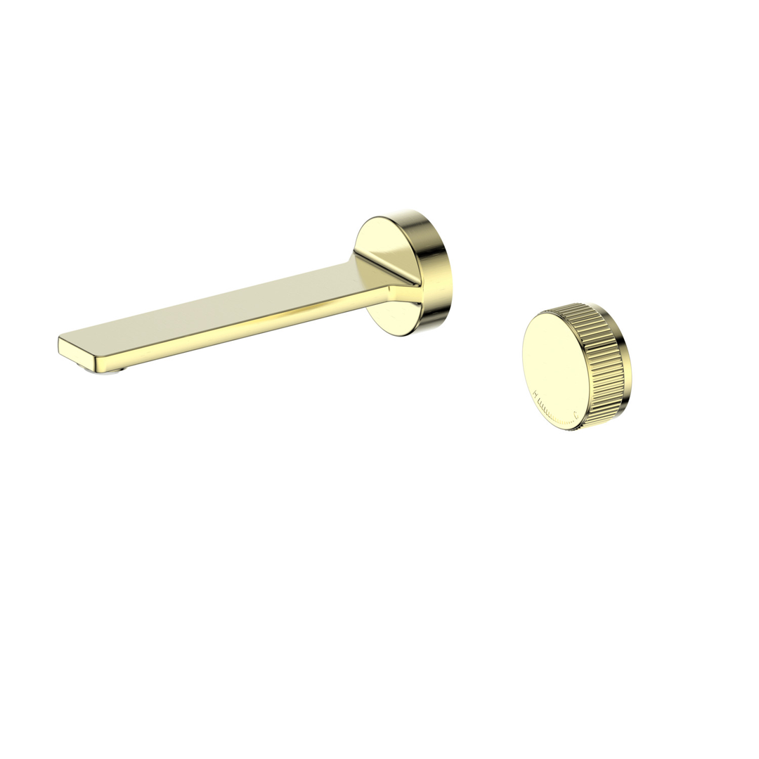 Greens Venza Two Hole Wall Mounted Basin Mixer Pvd Brushed Bronze