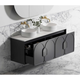 Otti Laguna Black American Oak 1500X460X550 Wall Hung Cabinet