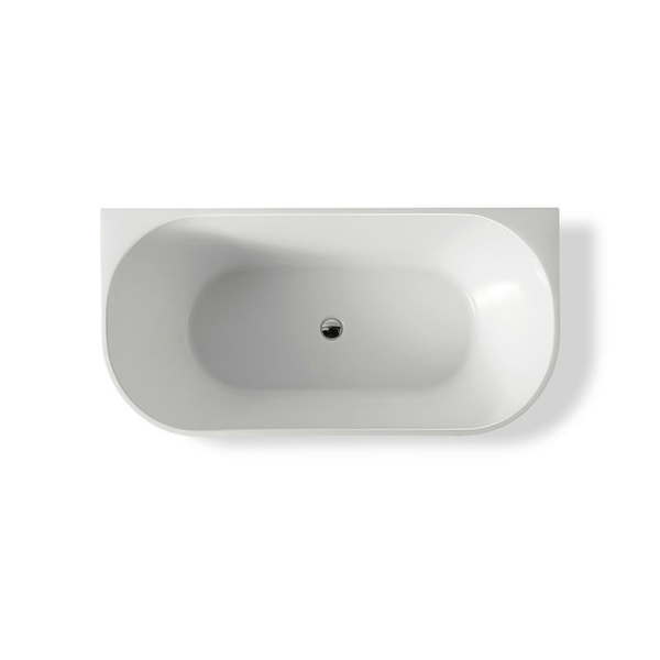 Bnk Naga Back To Wall Bath Matt White 1500mm