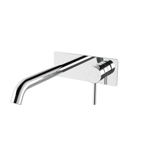 Streamline Axus Pin Wall Mounted Basin/Bath Mixer White 220mm Spout *External Only*