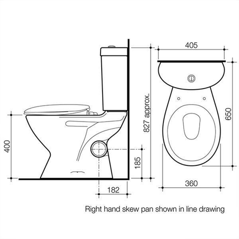 Profile Skew Cc Rh Suite Sc By Caroma(Caroma P#:977775Sc)