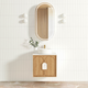 Otti Laguna Natural American Oak 600X460 Vanity With Pure White Stone Top