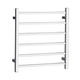 Otti Square Electric Heated Towel Rack 6 Bars Universal Inlet Stainless Steel Chrome