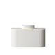 Otti Bondi 900X460X450 W/Hung Satin White Fluted Vanity Pure White & Gold Handle