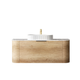 Otti Bondi 1200X460X450 W/Hung Natural Oak Vanity With Pure White & Black Handle
