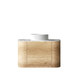 Otti Bondi 750X460X450 Wall Hung Natural Oak Vanity With Pure White & Black Handle 200Mm