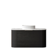 Otti Bondi 900X460X450 W/Hung Black Oak Vanity With Pure White & Gold Handle 200Mm