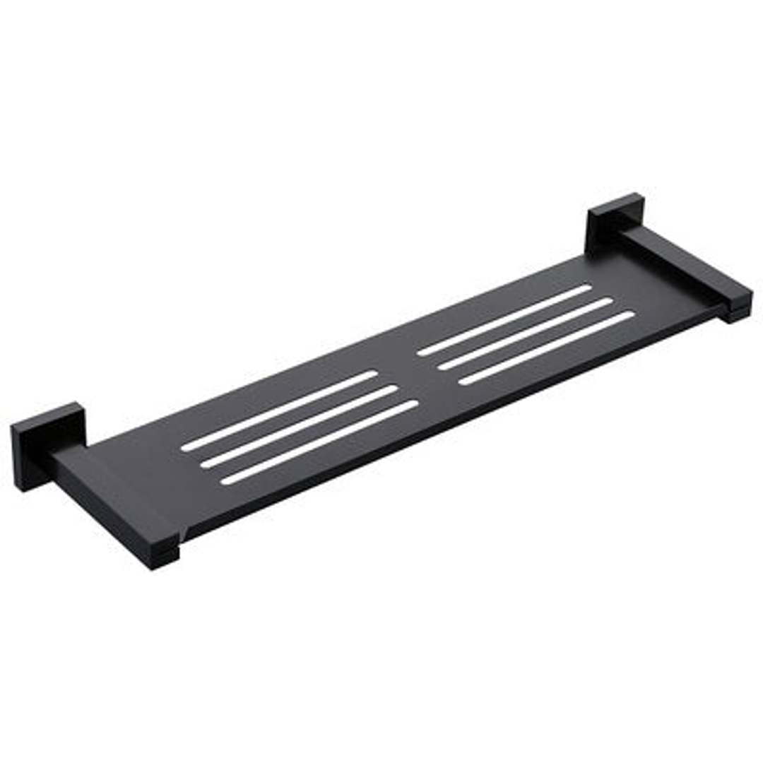 Aussie Life Square 460mm Stainless Steel Shelf Matte Black Ch-6090-2