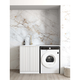 Otti Bondi White Base Laundry Cabinet With 1300Mm Natural Carrara Marble Top