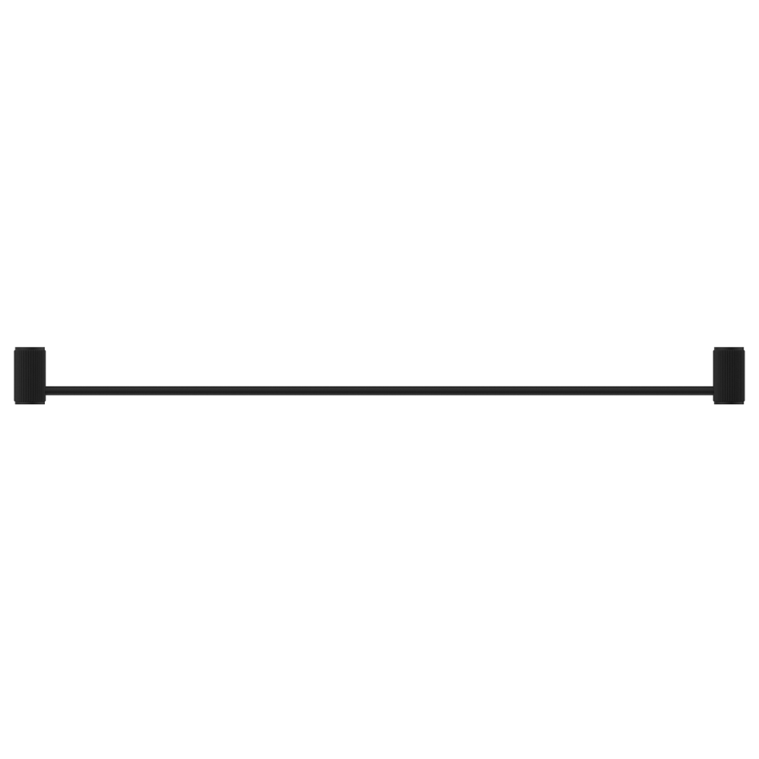Bella Vista Mica Fluted Single Towel Rail Brushed Nickel