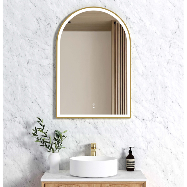 Otti Archie Metal Frame Led Mirror 900X600 Gold