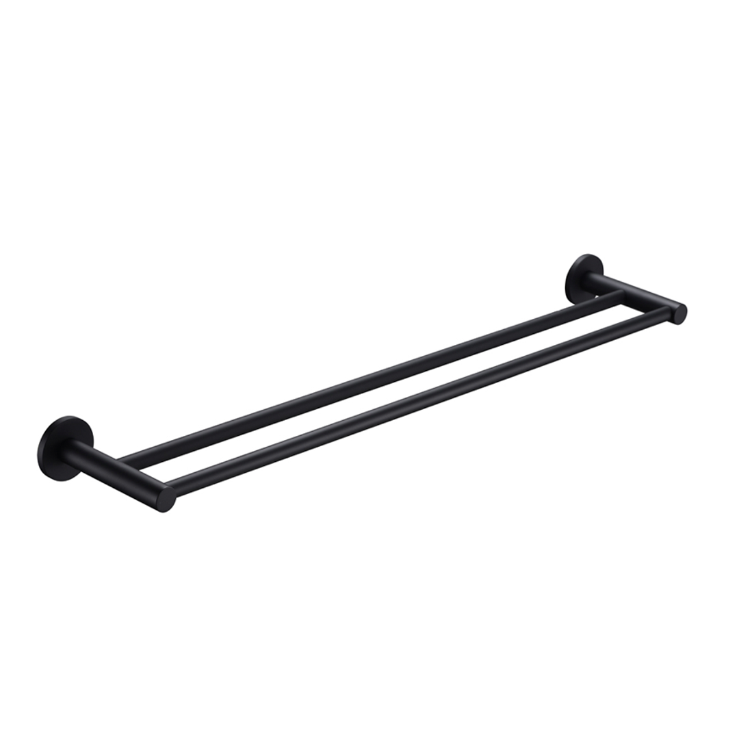 Bella Vista Mica Double Towel Bar 600Mm Black