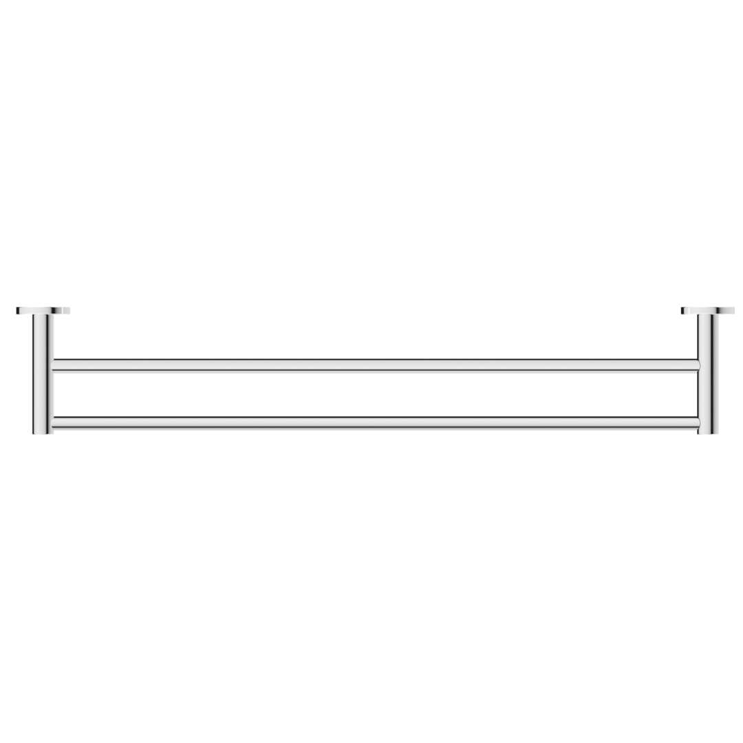 Bella Vista Mica Double Towel Rail Brushed Nickel