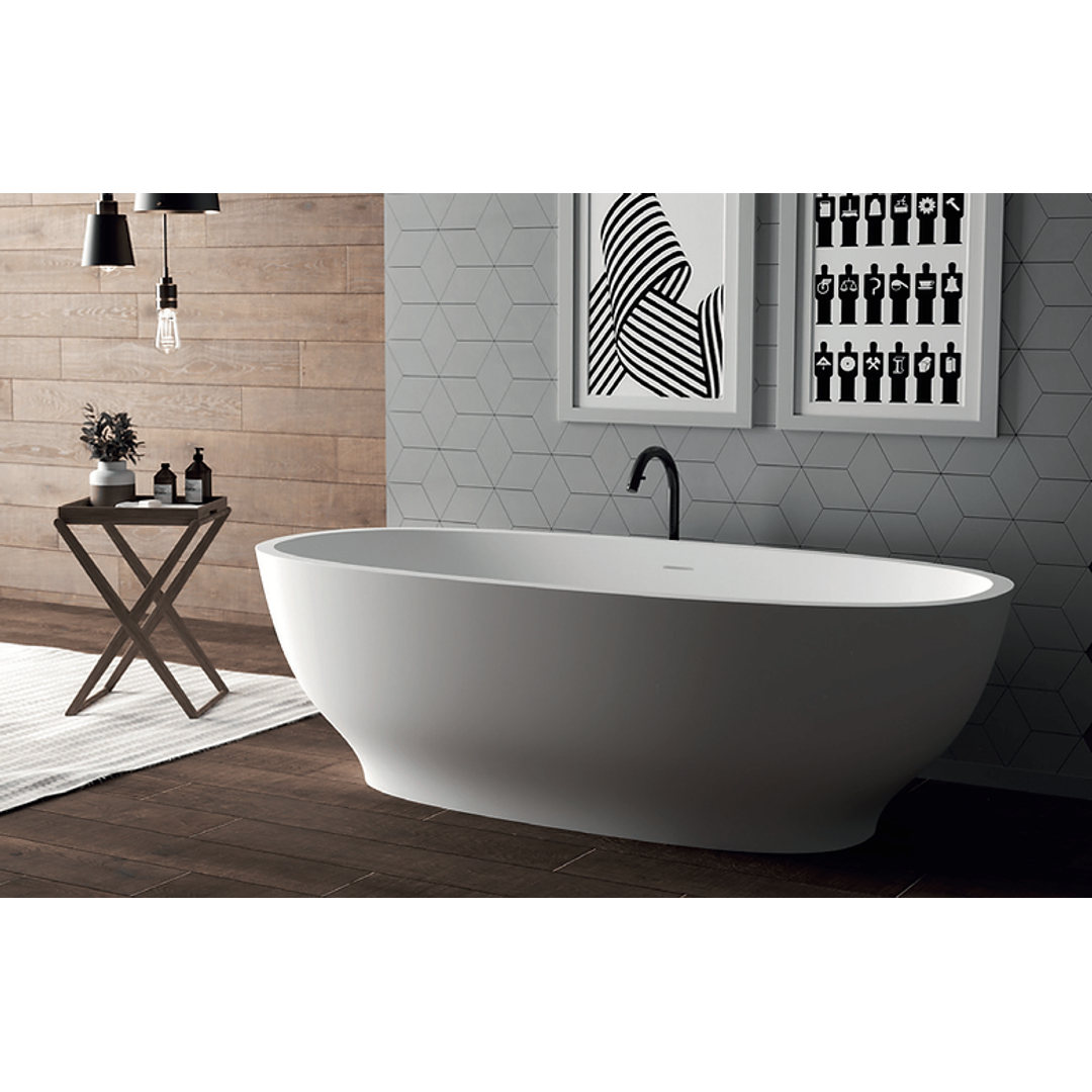 Domus Living Lemonia Freestanding Bath  1750mm X 800mm - Matte Grey