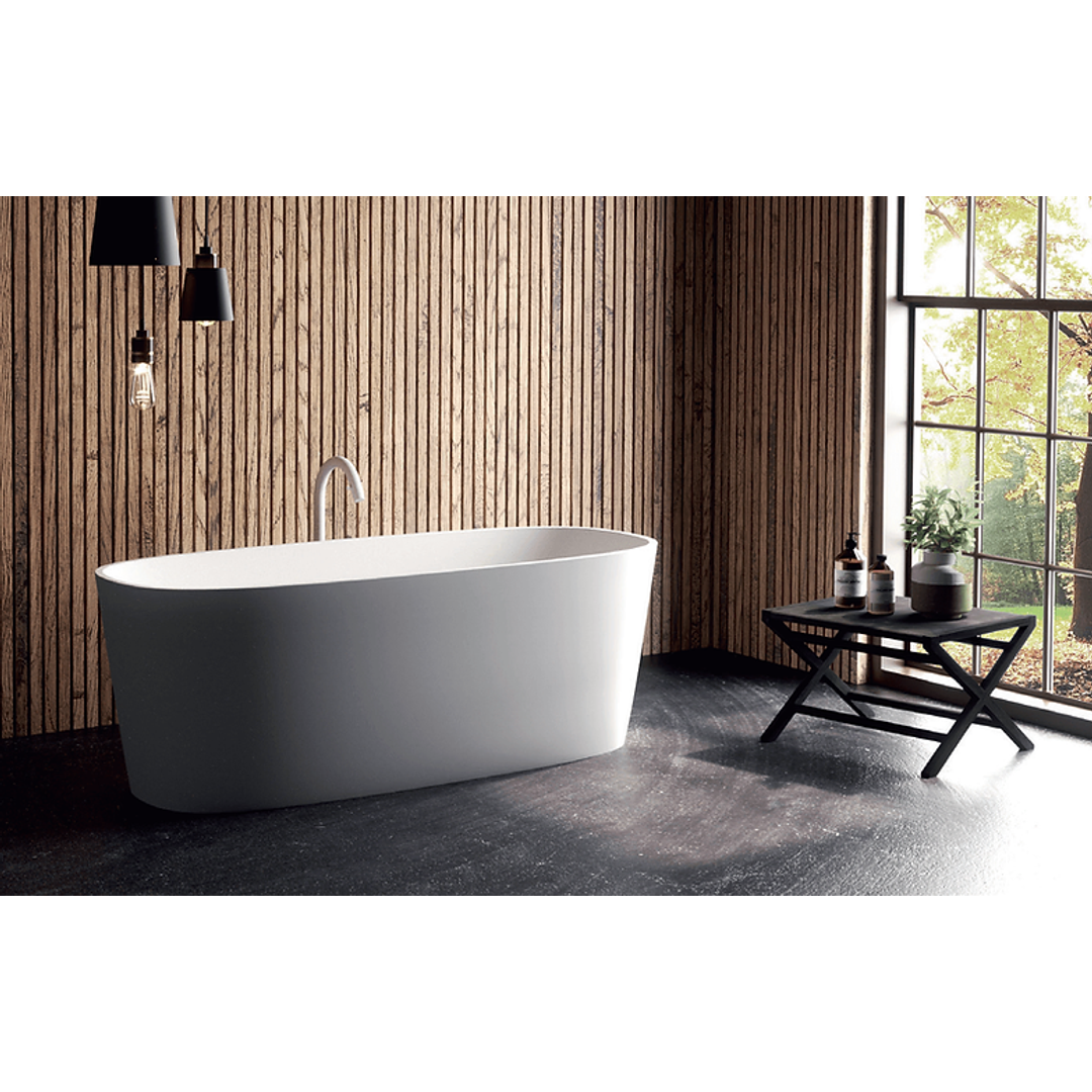 Domus Living Cassia Freestanding Bath 1500mm X 650mm - Matte Grey