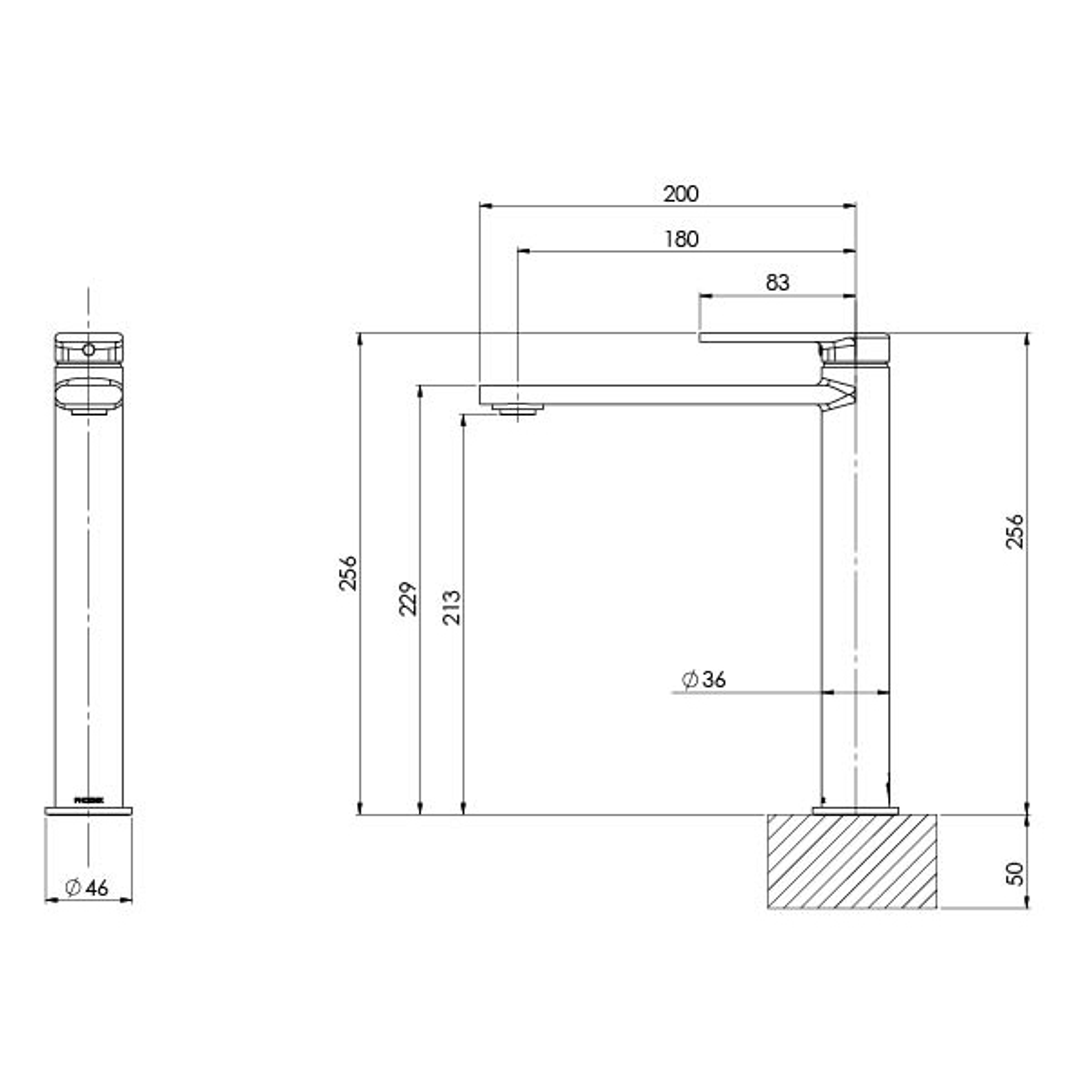 Phoenix Teel Vessel Mixer Brushed Nickel