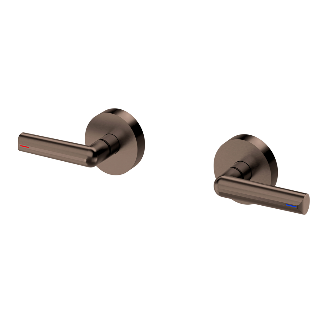 Phoenix Vivid Slimline Plus Lever Wall Top Assemblies Brushed Bronze