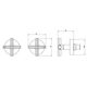 Phoenix Vivid Slimline Plus Wall Top Assemblies 15Mm Extended Spindles Brushed Bronze