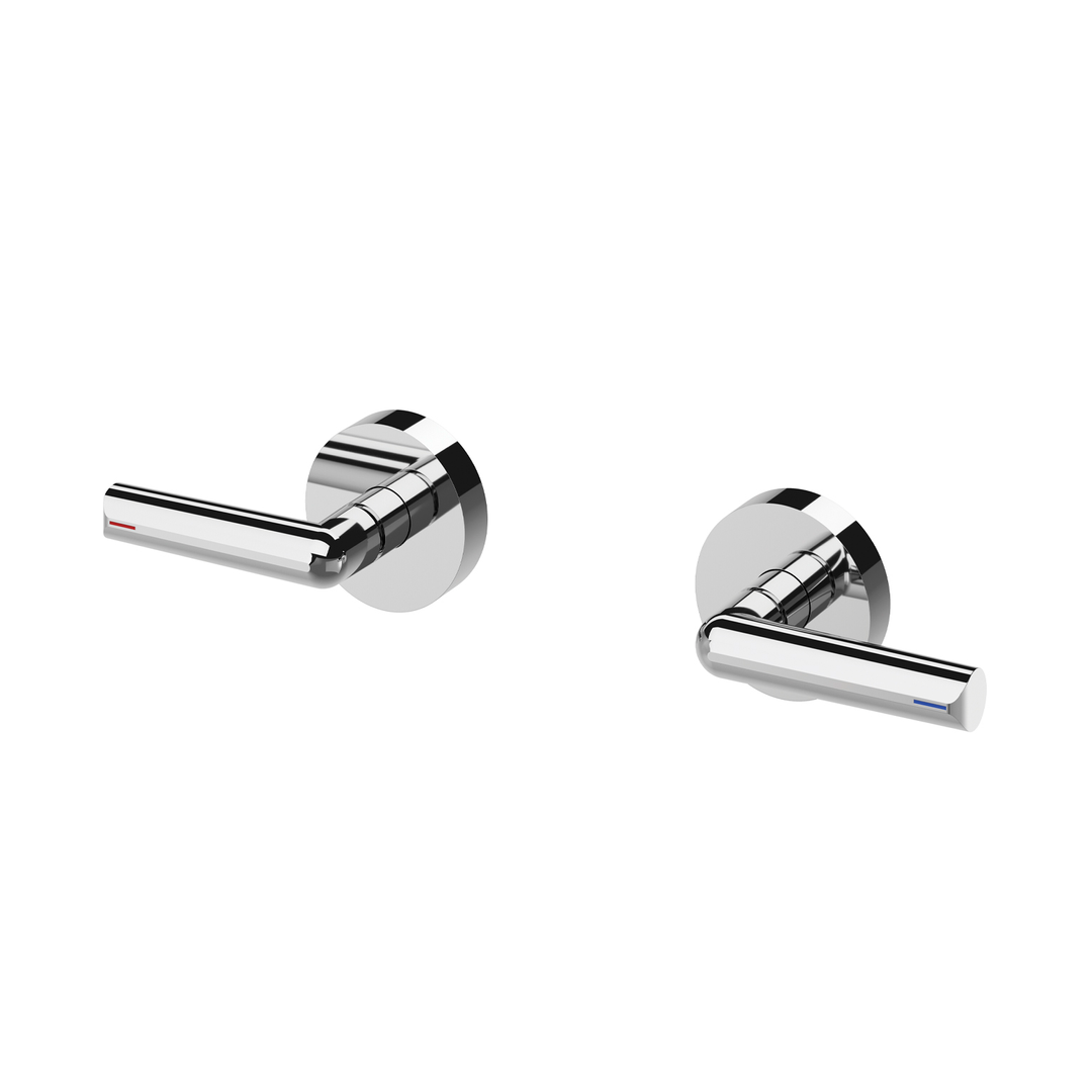 Phoenix Vivid Slimline Plus Lever Wall Top Assemblies 15Mm Ext Spindles Chrome