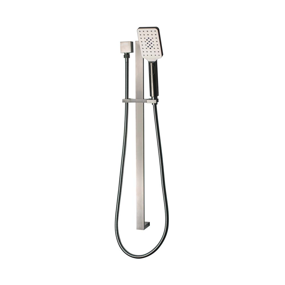 Brasshards Mixx Chai Rail Shower Brushed Nickel