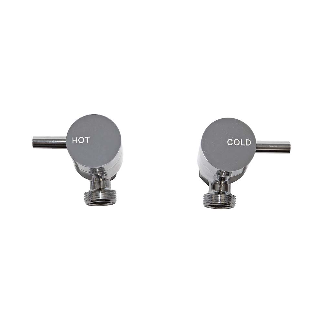 Brasshards Mixx Spruce Lever 1/4 Turn C/Disc Washing Machine Taps Chrome Lead Free