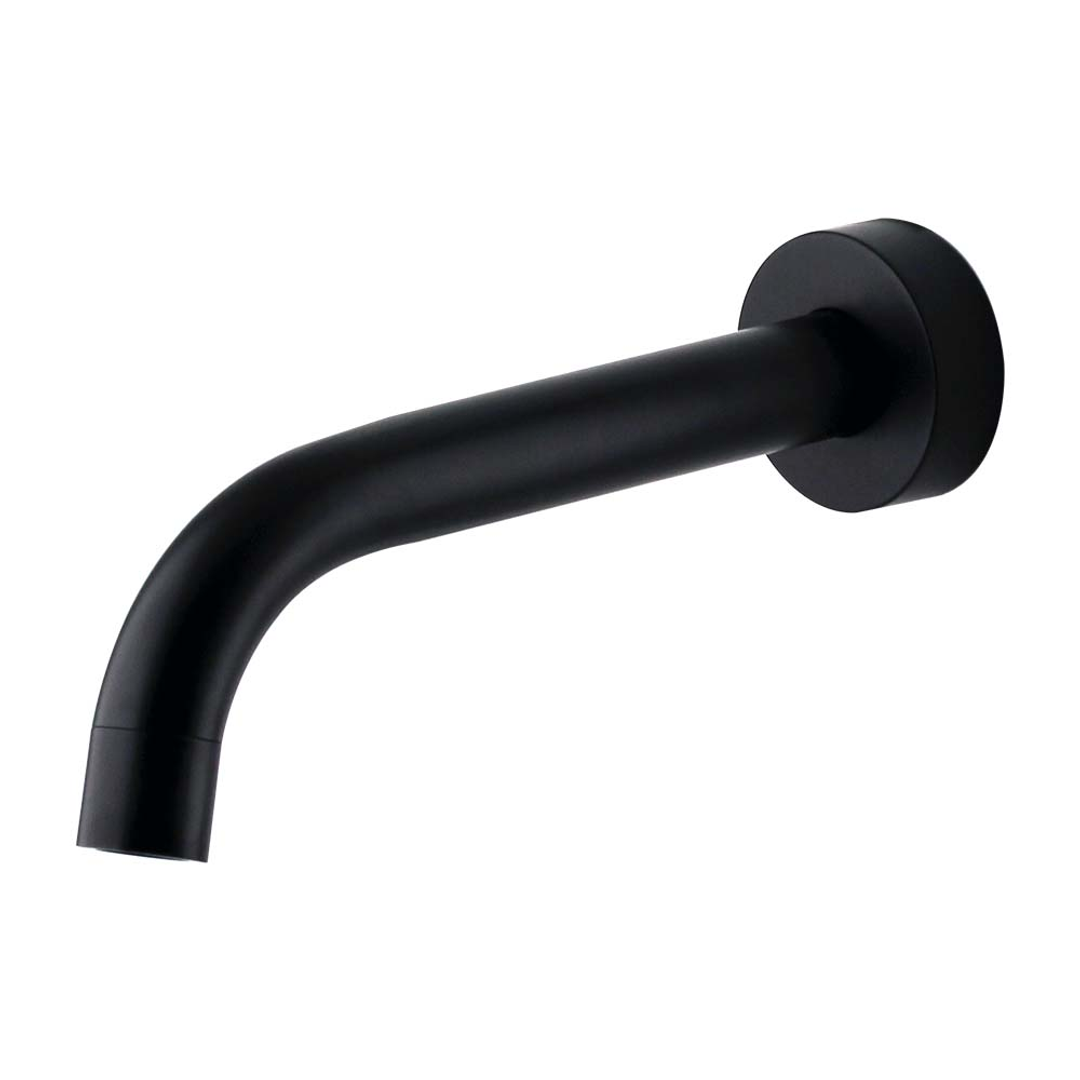 Brasshards Mixx Anise Wall Basin Spout 180Mm Matt Black Lead Free