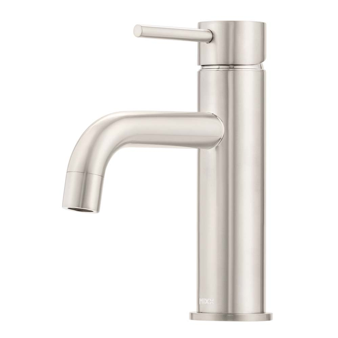 Brasshards Mixx Anise Basin Mixer Curved Spout Brushed Nickel Lead Free