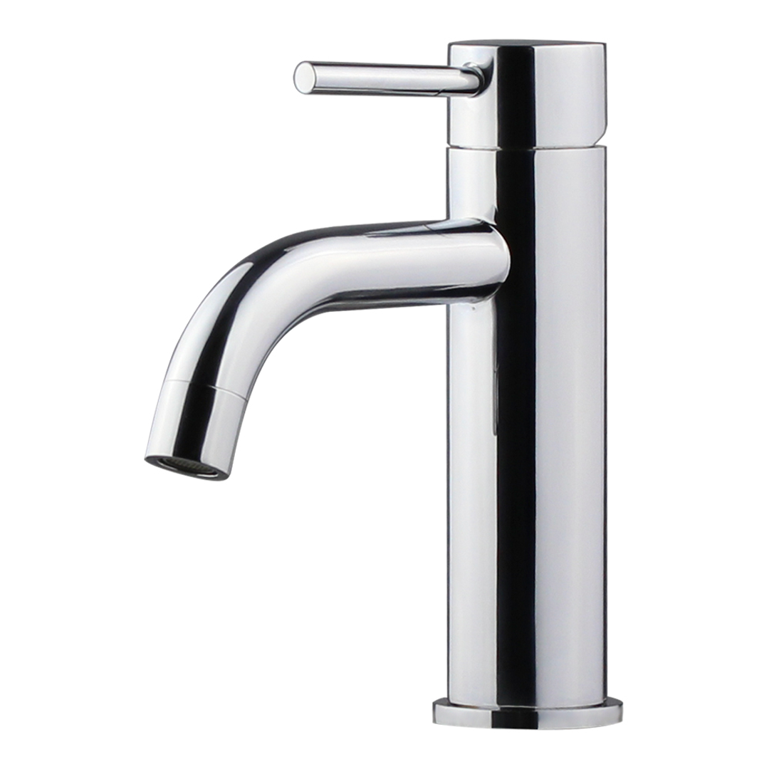 Brasshards Mixx Anise Basin Mixer Curved Spout Chrome Lead Free