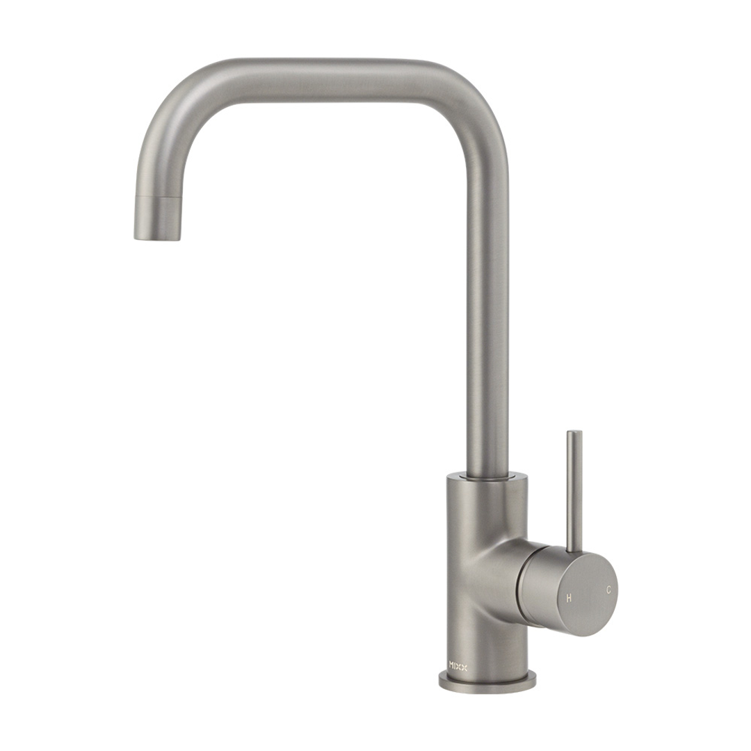 Brasshards Mixx Anise Squareline Sink Mixer Gun Metal Lead Free