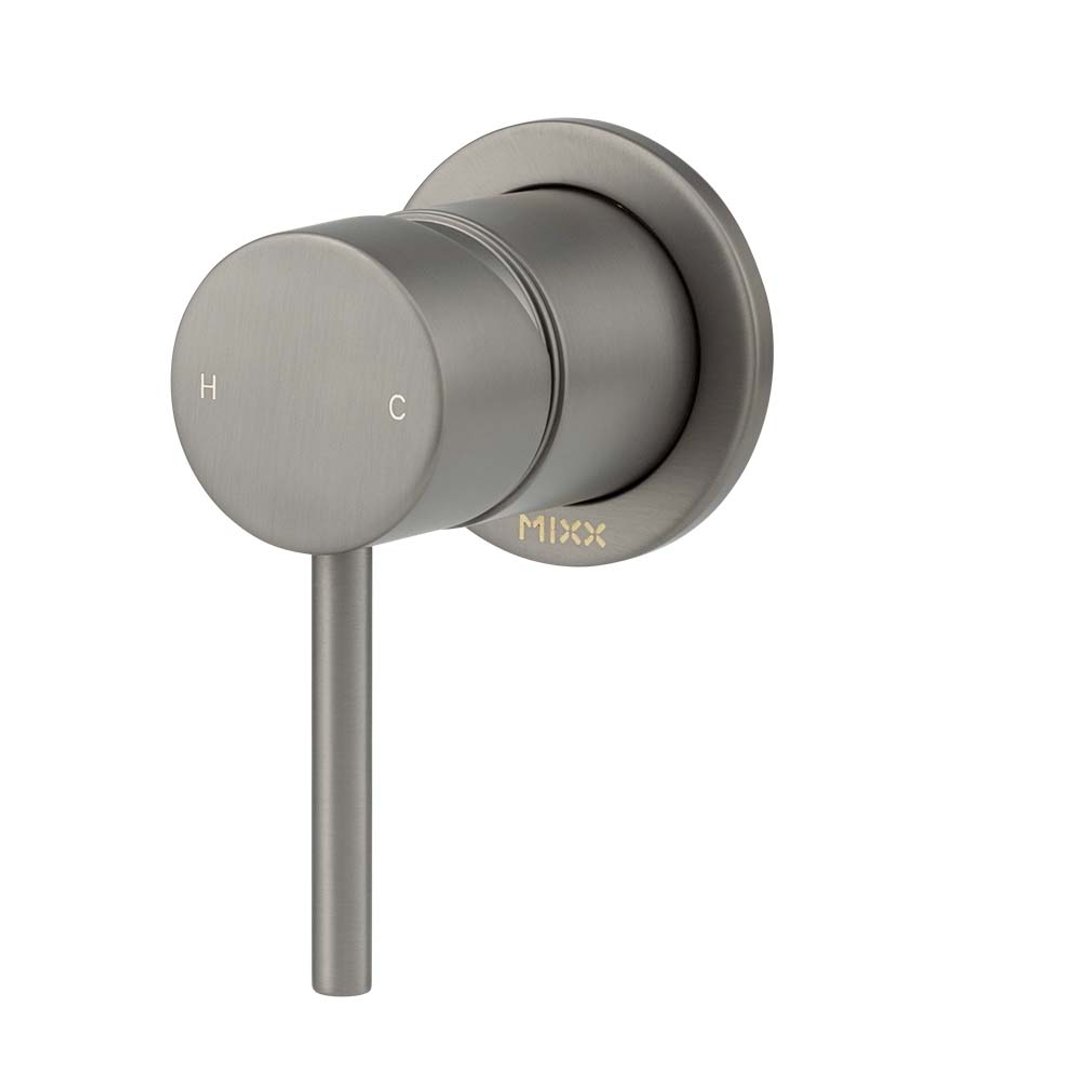 Brasshards Mixx Anise Shower Mixer (60Mm Backplate) Gun Metal Lead Free