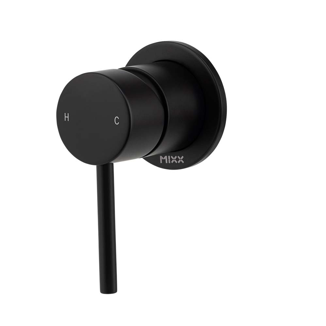 Brasshards Mixx Anise Shower Mixer Trim Kit (60Mm Backplate) Matt Black