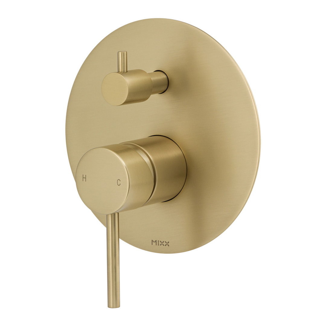 Brasshards Mixx Anise Shower Diverter Mixer Brushed Gold Lead Free