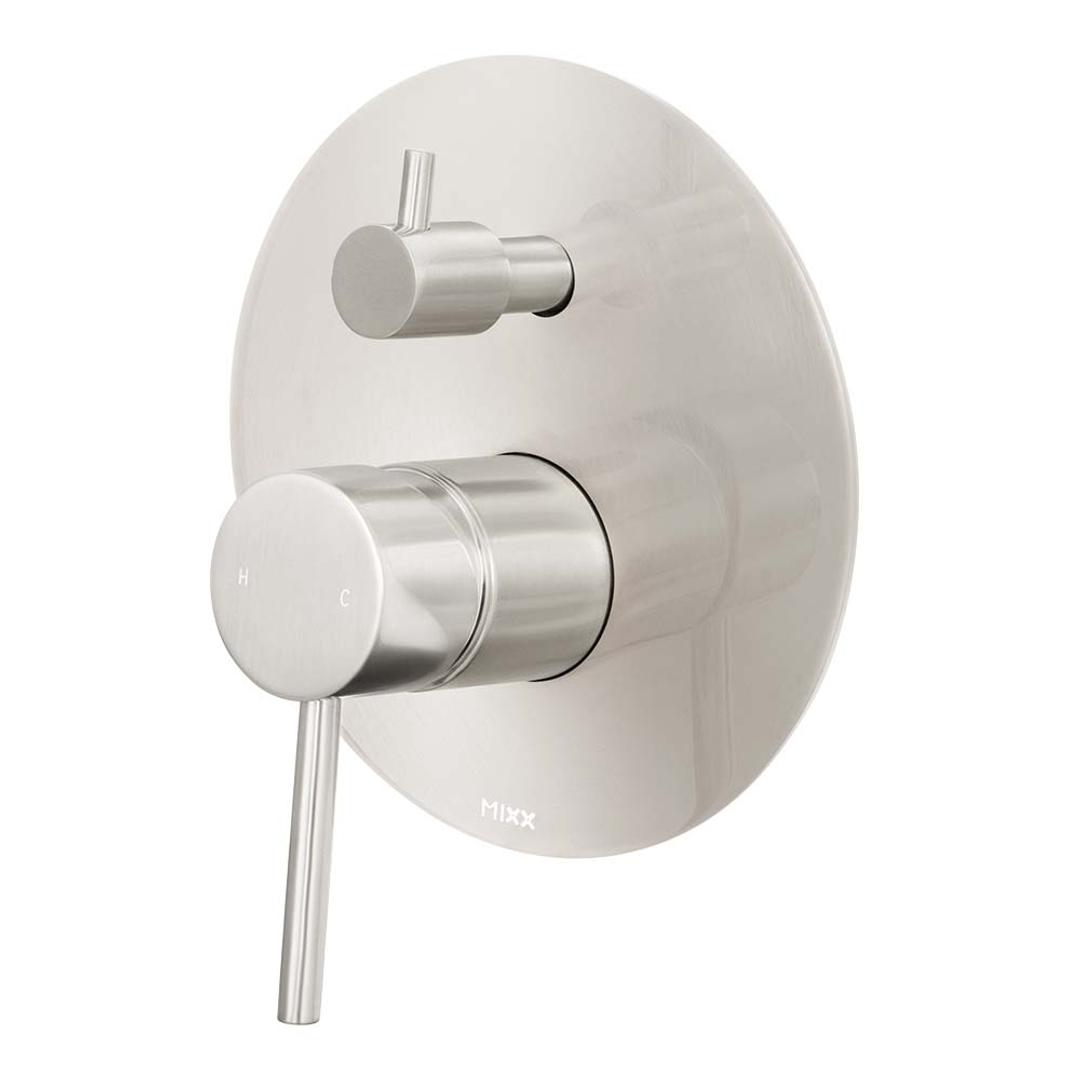 Brasshards Mixx Anise Shower Diverter Mixer Brushed Nickel Lead Free