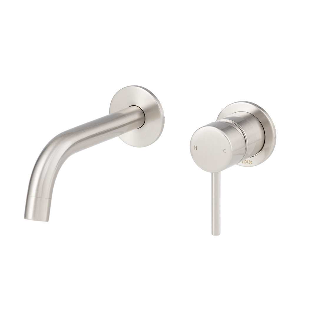 Brasshards Mixx Anise Dual Wall Plate Mixer Trim Kit Brushed Nickel Lead Free