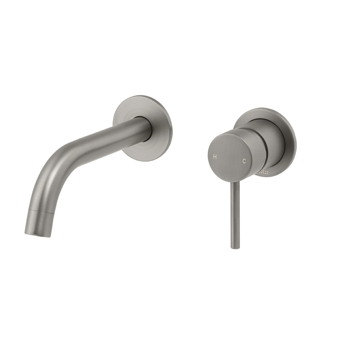 Brasshards Mixx Anise Dual Wall Plate Mixer Trim Kit Gun Metal Lead Free