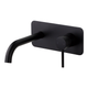 Brasshards Mixx Anise Wall Plate Mixer With 180Mm Spout Trim Kit Matt Black Lead Free