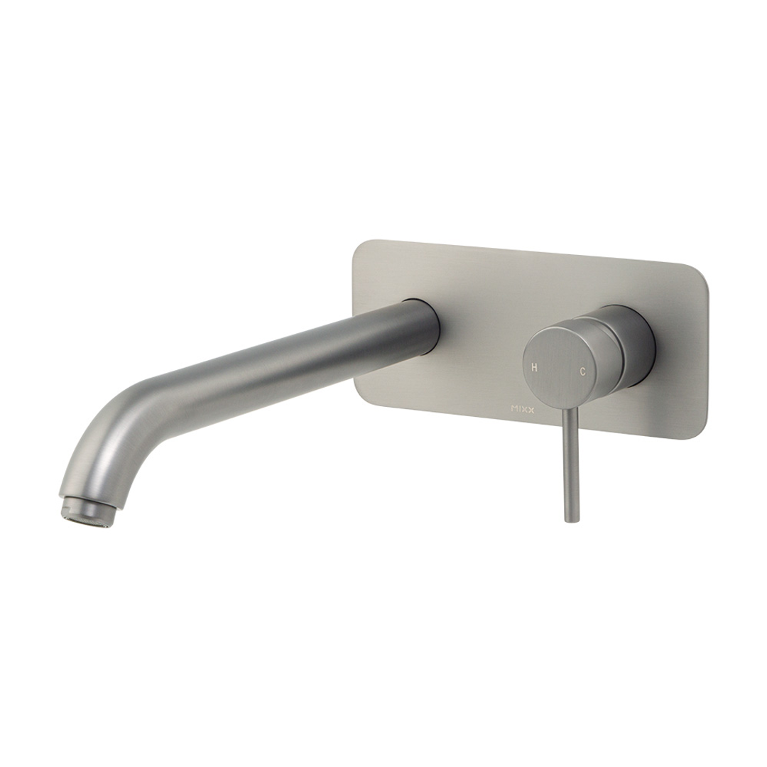 Brasshards Mixx Anise Wall Tub Mixer Trim Kit Gun Metal