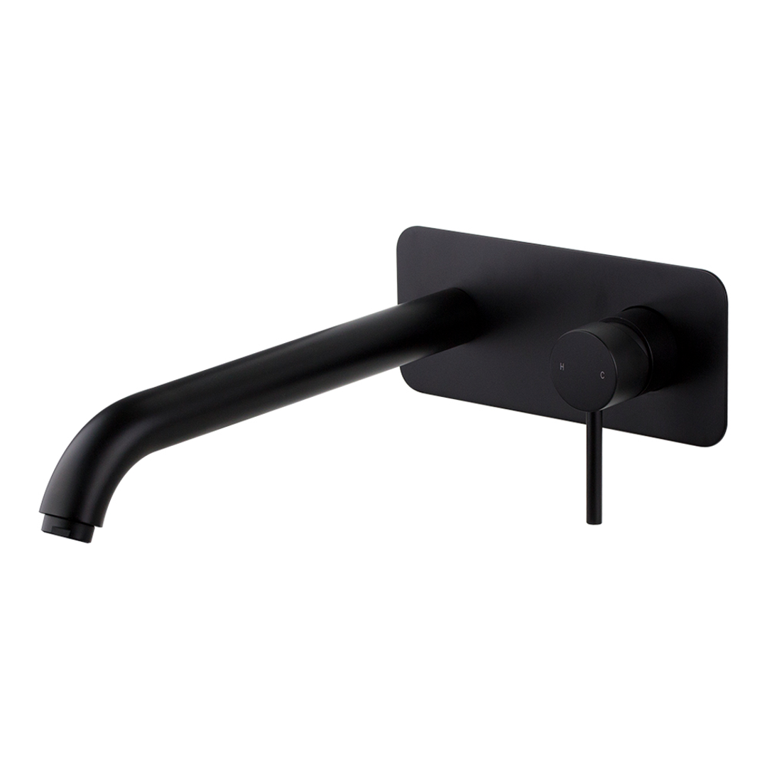 Brasshards Mixx Anise Wall Tub Mixer Matt Black Lead Free