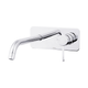 Brasshards Mixx Anise Wall Plate Mixer With 250Mm Spout Trim Kit Chrome Lead Free