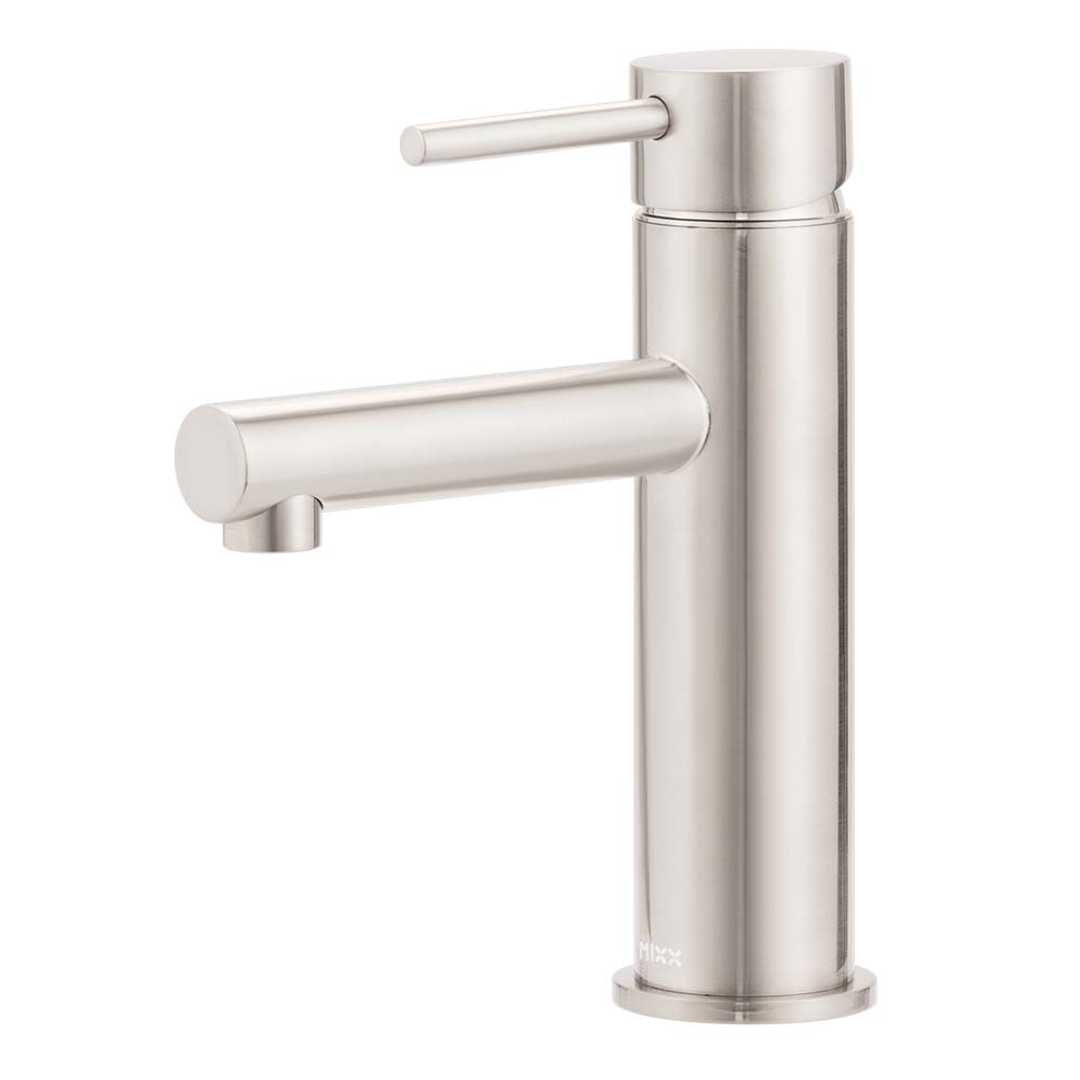 Brasshards Mixx Anise Basin Mixer Straight Spout Brushed Nickel Lead Free